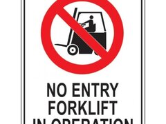 Forklifts Prohibited sign