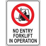 Forklifts Prohibited sign