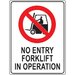 Forklifts Prohibited sign